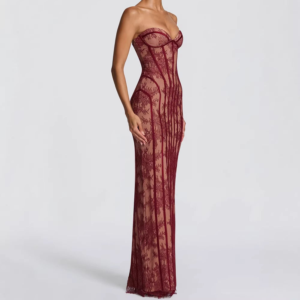 Vestido largo espalda abierta GISÈLE