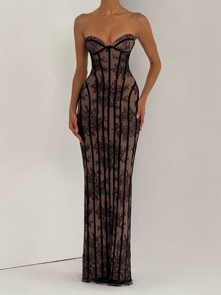 Vestido largo espalda abierta GISÈLE
