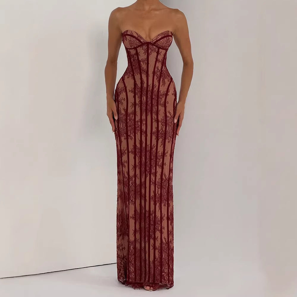 Vestido largo espalda abierta GISÈLE
