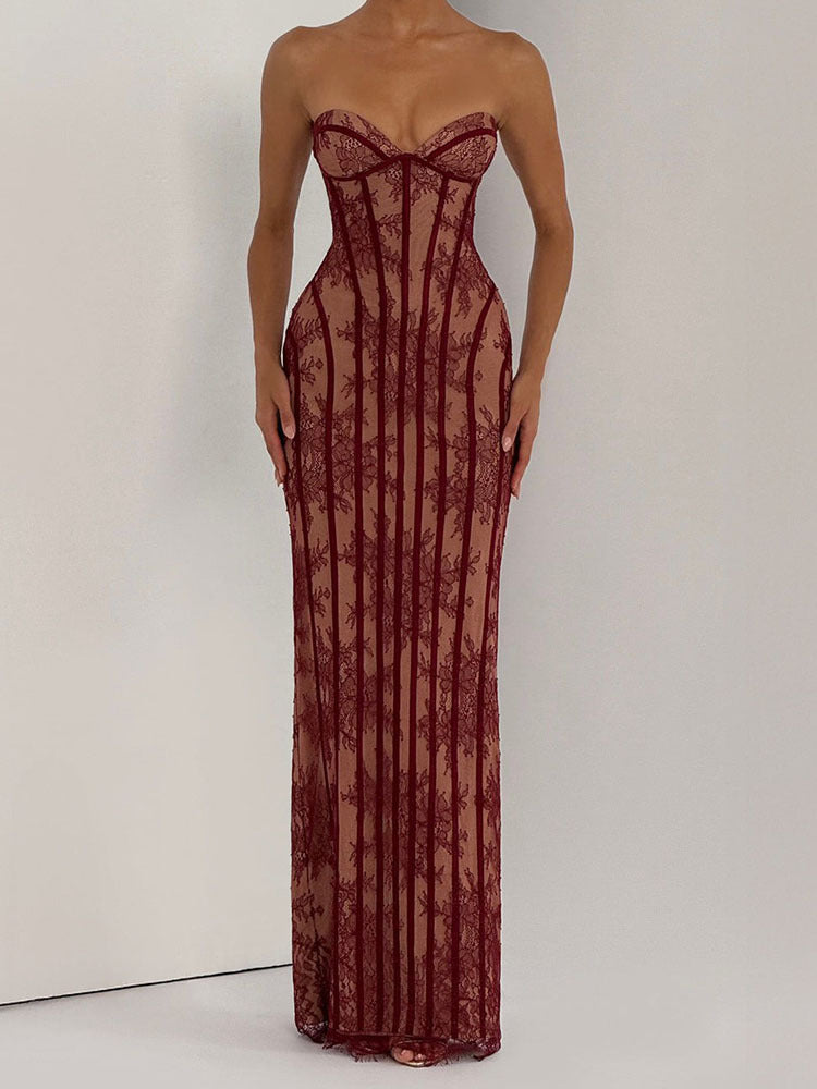 Vestido largo espalda abierta GISÈLE