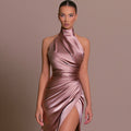 Vestido largo cuello alto ESTELLE