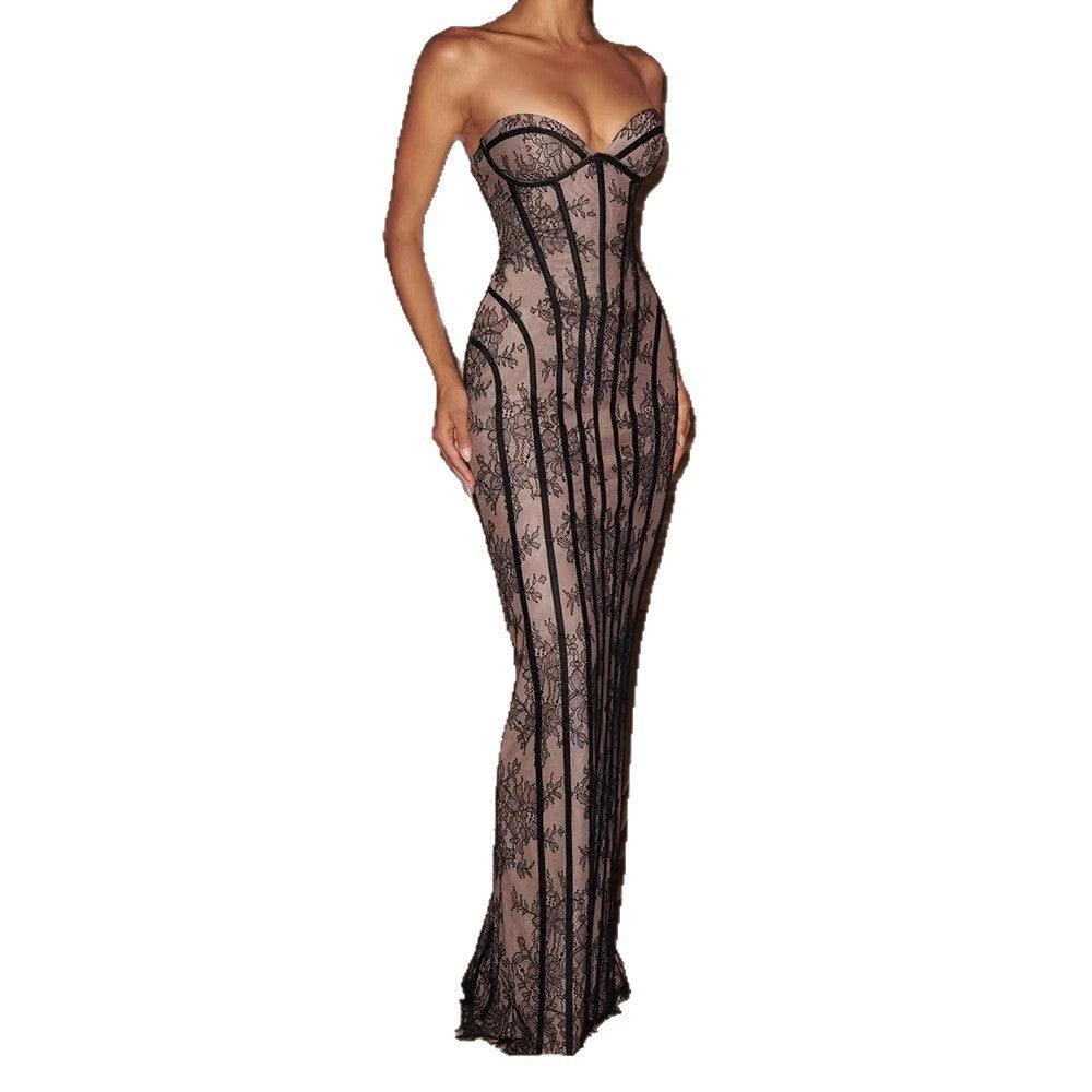 Vestido largo espalda abierta GISÈLE