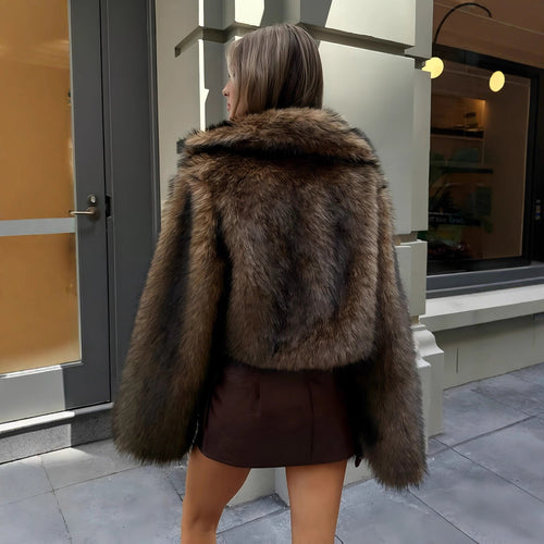 Chaqueta de pelo sintético CAPUCINE
