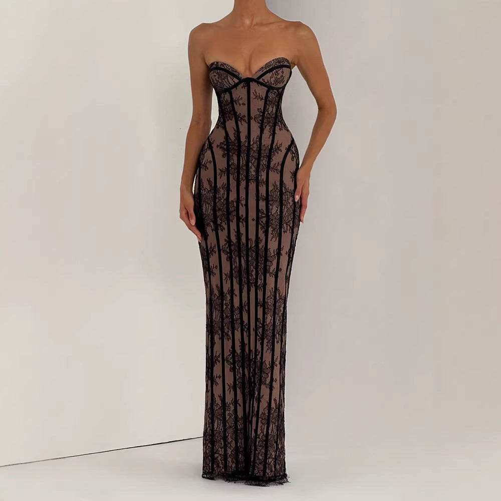 Vestido largo espalda abierta GISÈLE