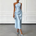 Vestido midi de satén plisado JULIETTE