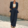 Conjunto blazer y pantalón ancho MATHILDE