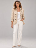 Chaqueta Amaia con volantes en color albaricoque