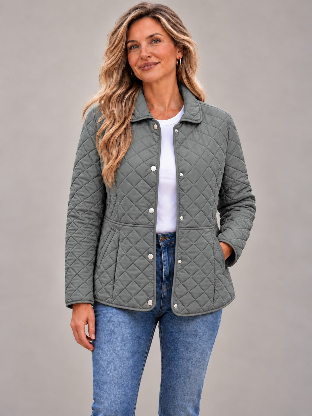 Chaqueta acolchada Carmen en color gris