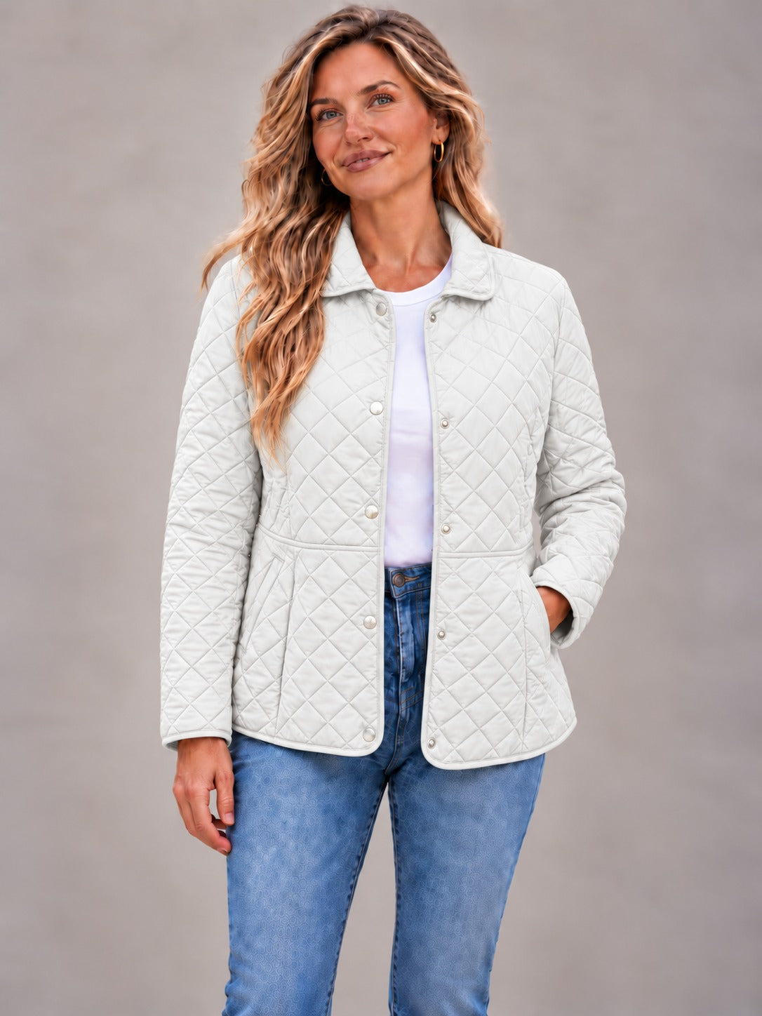 Chaqueta acolchada Carmen en color blanco