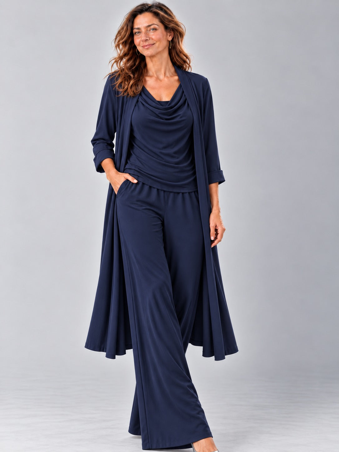 Conjunto Inés de tres piezas en color azul marino